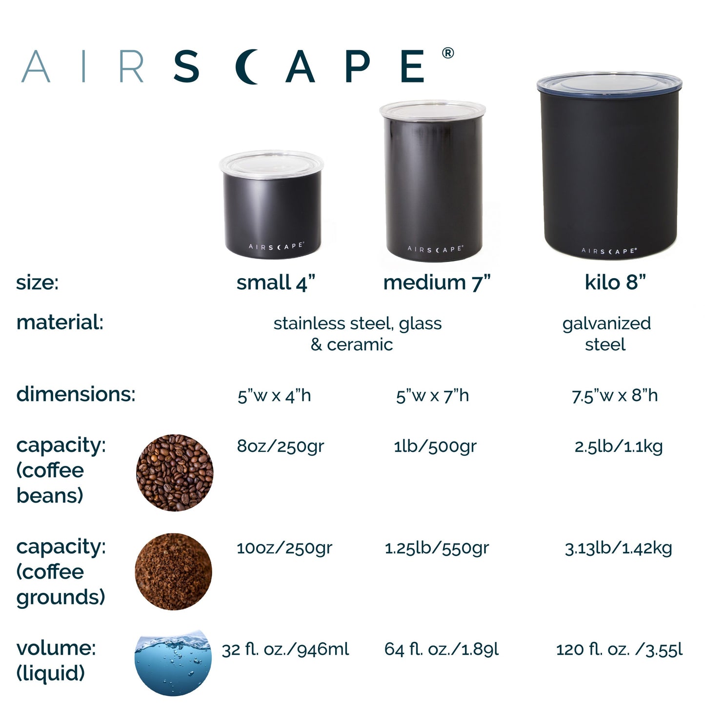 Airscape Wood Buffalo Coffee Canister